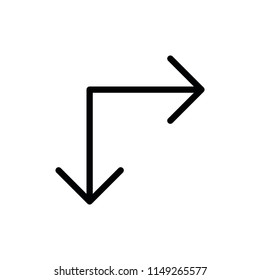 Modern flat arrow icon
