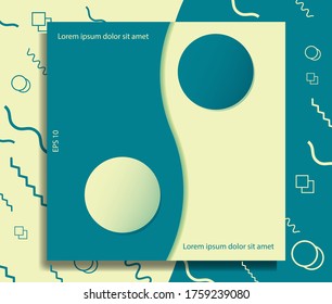 Modern flat background design, blue mosaic, and seamless jigjag style, for Instagram posters. graphic design