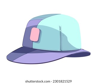 Icono moderno de la gorra de béisbol plano en morado