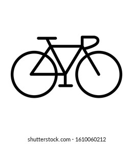 Modern flat bicycle icon emblem