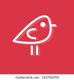 Modern flat bird candy flat icon