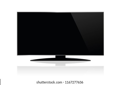 modern flat black television vector illustration EPS10