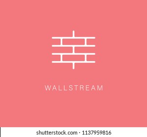 Modern flat brick logo, brick work simple modern logo