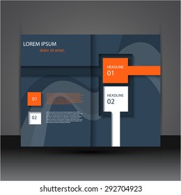 Modern flat brochure \ flyer design, eps10 vector.