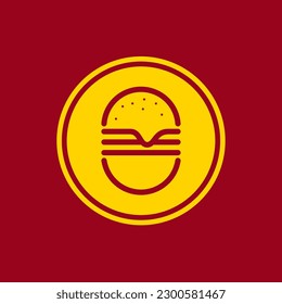 Modernes Flachburger-Logo, Vektorgrafik