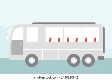 Modern flat bus vector illustration