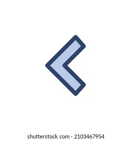Modern flat business angle left icon colorful