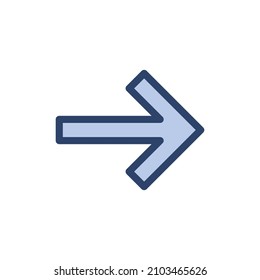Modern flat business arrow right icon colorful