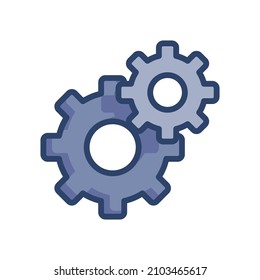 Icono moderno de configuración de negocios plana colorido