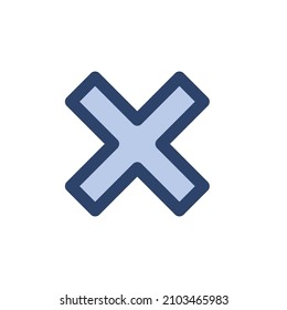 Modern flat business delete icon colorful