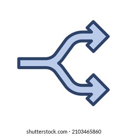 Icono moderno de horquilla de negocios plana colorido