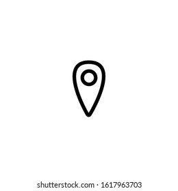 Modern flat business template with black location icon for concept design.Increases conversion.Vector navigation concept.Travel.Isolated.