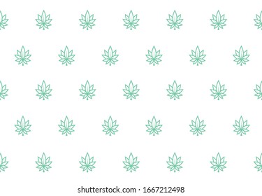modern flat cannabis weed leaf for legal business background pattern vector illustration design