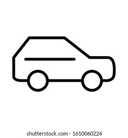 Modern flat car icon emblem