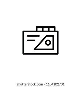 Modern flat cassette player icon