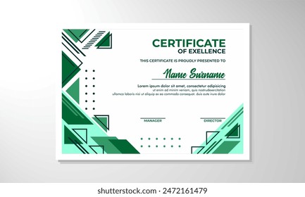 Moderne Flat Certificate Design-Vorlage