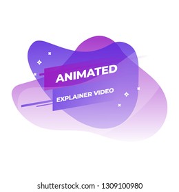 Modern Flat Character Design Of Animated Explainer Video Text, Text Place Holder - Vector