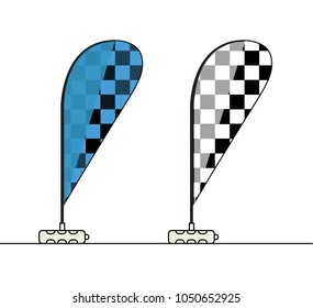 Modern Flat Chequered Flag for Race Event