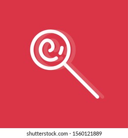 Modern flat christmas candy icon
