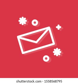 Modern flat christmas greeting card flat icon