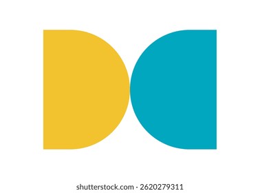 Modern flat circle icon. Abstract shape symbol in brutalism style. Geometric element, bold logo, y2k aesthetic, perfect for branding, contemporary design, or trendy graphic usage.