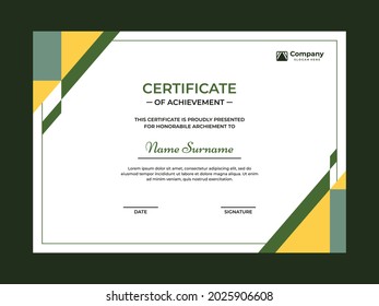 Plantilla moderna de diseño de vectores de certificados planos y limpios 