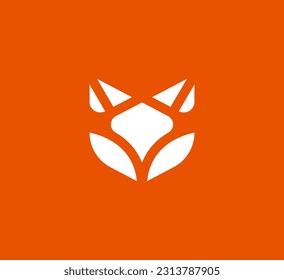 Modernes Design mit flachem und sauberem Fuchs-Logo