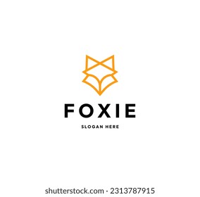 Modern flat and clean fox logo design