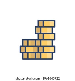 Modern flat coins illustration icon
