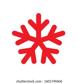 Modern flat cold snowflakes  icon