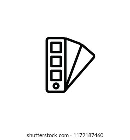 modern flat color chart  icon