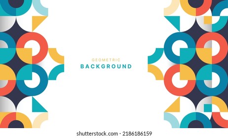 Modern flat colorful geometric background