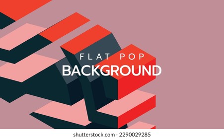 Modern flat colorful pop art background. slide presentation abstract background