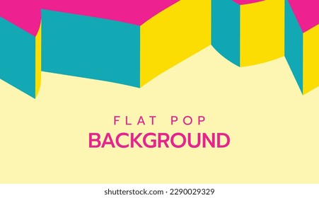 Modern flat colorful pop art background. slide presentation abstract background