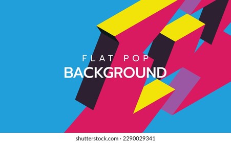 Modern flat colorful pop art background. slide presentation abstract background