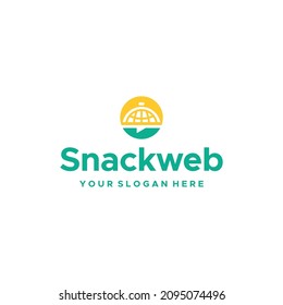 Modern Flat Colorful SNACK WEB Browser Logo Design