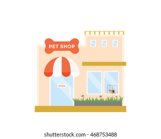 Modern Flat Commercial Building - Pet Shop