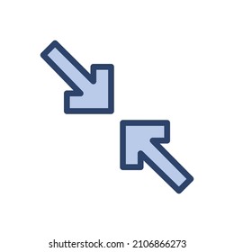 Modern flat compress symbol icon
