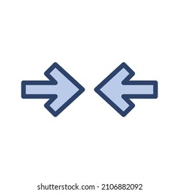 Icono de símbolo moderno de compresión plana