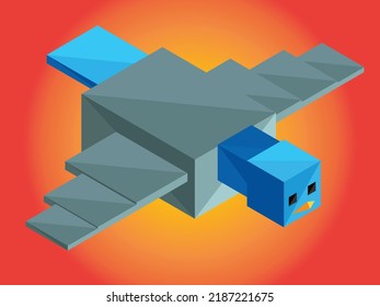 modernes Flachkonzept Bird Symbol