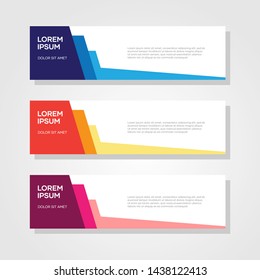 Modern Flat Corporate Web Banner Design Idea