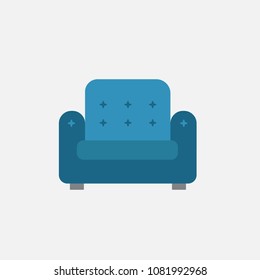 Modern Flat Couch Icon