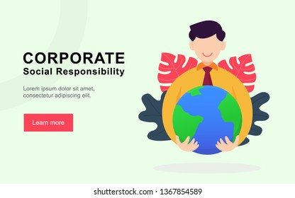 modern flat CSR landing page