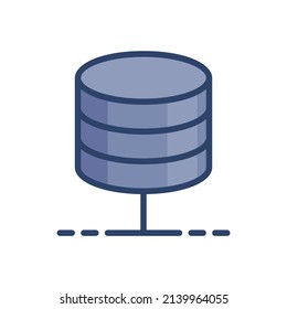 Modern flat data storage icon element