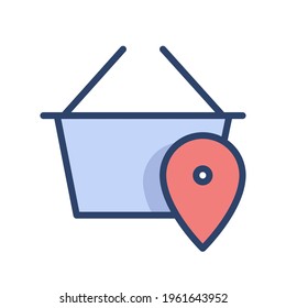 Modern flat delivery address illustration icon