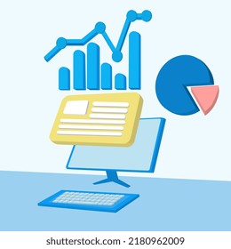 Modern flat design for analytics banner. Vector illustration concept for business analysis, market research, product testing, data analysis.