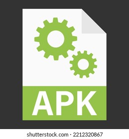 Modern flat design of APK file icon for web