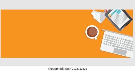 banner moderno de diseño plano para su ilustración de vector de negocio