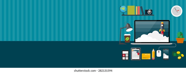 Modern Flat Design Banner for your Business Vector Illustration EPS10
