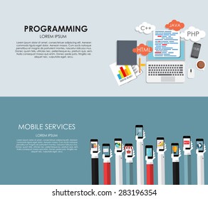 Modern Flat Design Banner for your Business Vector Illustration EPS10